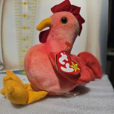 Ty Beanie Baby DOODLE The Rooster 4th Generation 3rd Tush Tag PVC 1996