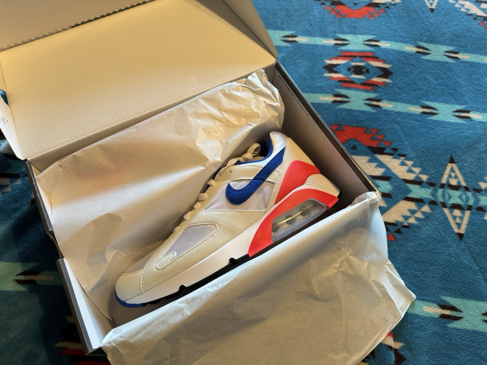 SAOLA Nuove 9.5 Nike Air Max 180 Ultramarine Solar Red OG 2024 Running FJ9259 100 Uomo