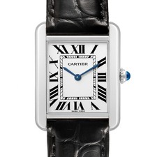 Cartier Tank Solo Small Steel Silver Roman Dial Ladies Watch WSTA0030