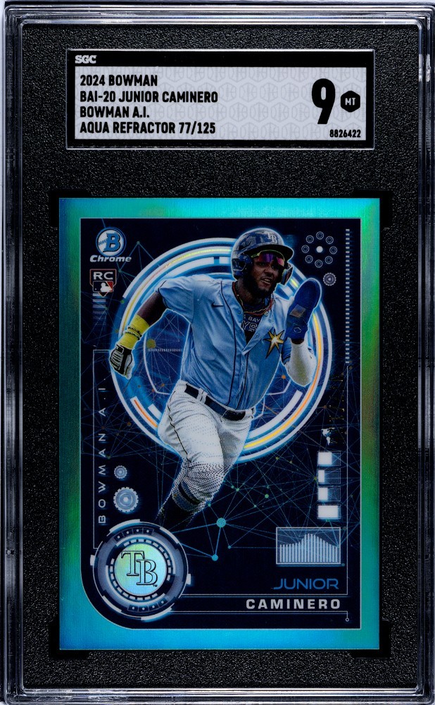 2024 Bowman - Bowman Ai Junior Caminero #BAI-20 Aqua Refractor /125 (RC)