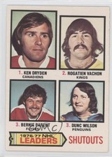 1977-78 O-Pee-Chee Ken Dryden Rogie Vachon Bernie Parent Dunc Wilson #8 HOF 6be