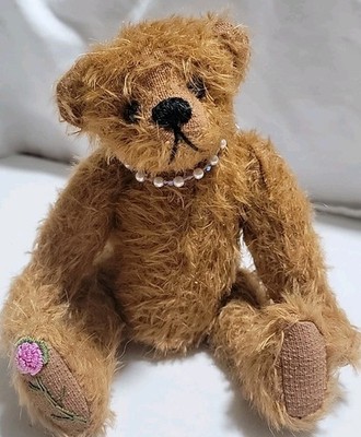 Artist Original 8'' Mohair Orphan Teddy Bear By Nita Schwenn