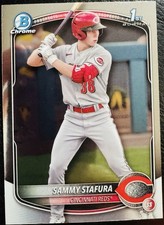 2025 Bowman - Chrome Prospects Sammy Stafura #BCP-100 1st Bowman RC Reds