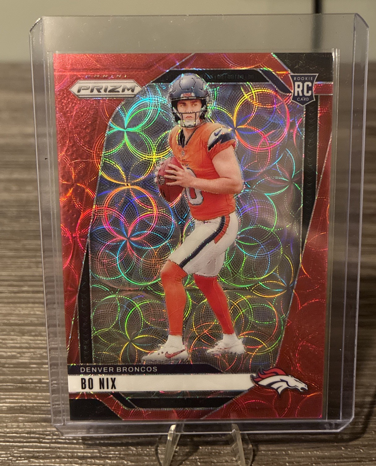 2024 Panini Prizm - Rookie Bo Nix #309 Choice Red Prizm /20 (RC)