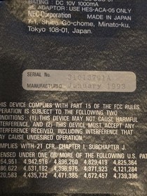 Vintage NEC Turbo Grafx 16 Turbo Duo CD-ROM Video Entertainment System Console