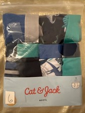 NWT Cat  Jack 6 Pack 100 Cotton Briefs Multi Color Boys Size Size 6-7 
