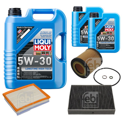FEBI Inspektionspaket 7L LIQUI MOLY 5W-30 Longtime High Tech für BMW 2 Coupe