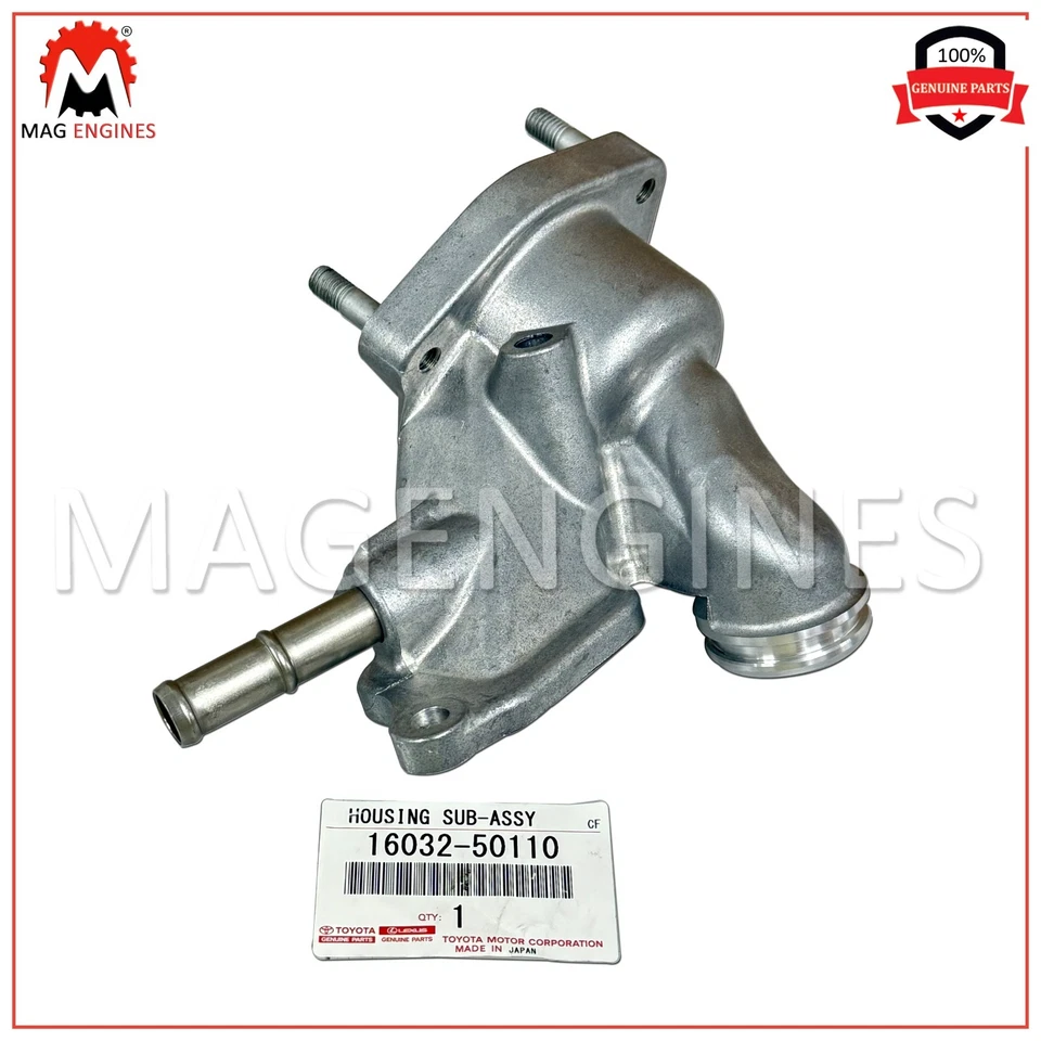 16032-50110 CARCASA DE ENTRADA DE AGUA ORIGINAL OEM TOYOTA LEXUS 1603250110 Foto 3 de 4