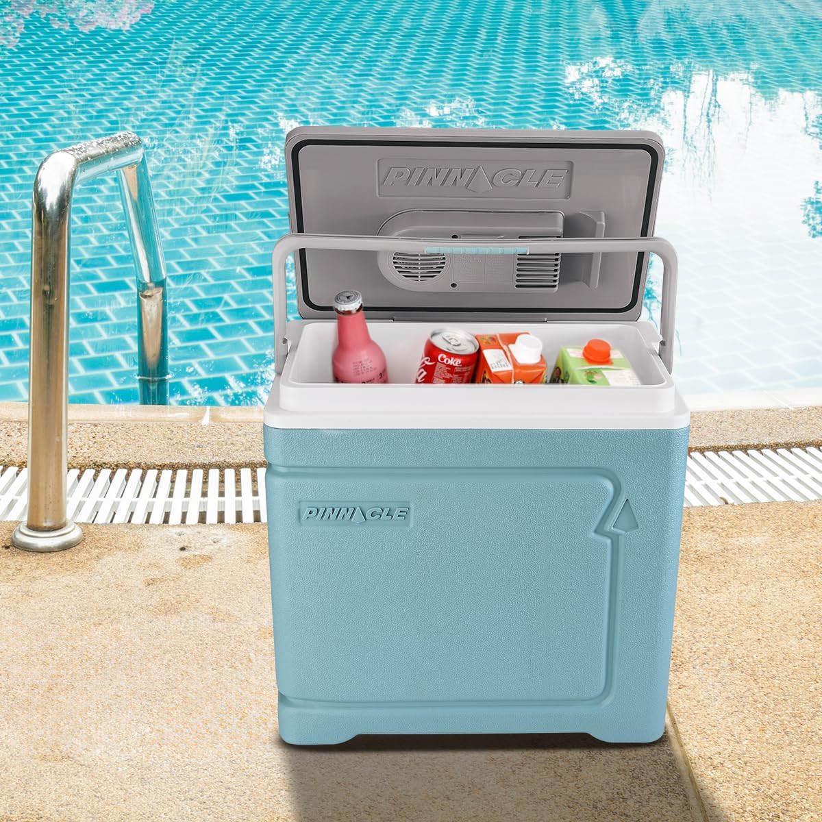Large 30L Thermoware Electric Cooler for Hot & Cold Food & Drinks, 12V Travel