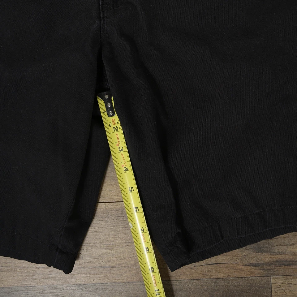 Shorts casuais femininos Dress Barn 10 preto algodão coxa média com detalhe de cordão  - Imagem 4 de 4