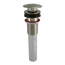 1-1/4 In. X 8 In. Vessel Sink Drain Pop-Up in Brushed Nickel