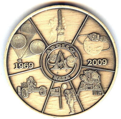 N602 NASA SPACE COIN / MEDAL, 40th ANNIVERSARY OF APOLLO PROGRAM