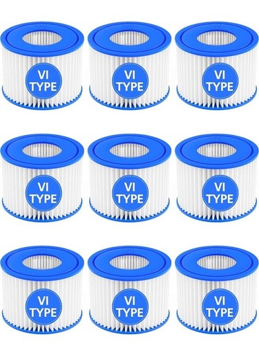 9 Stück Typ VI Whirlpool SPA Pool Filter Ersatz für Coleman Saluspa Lay-Z-Spa