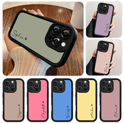 Unique Personalised Name Phone Case For iPhone 16 15 Pro Max 14 13 17 Soft Cover