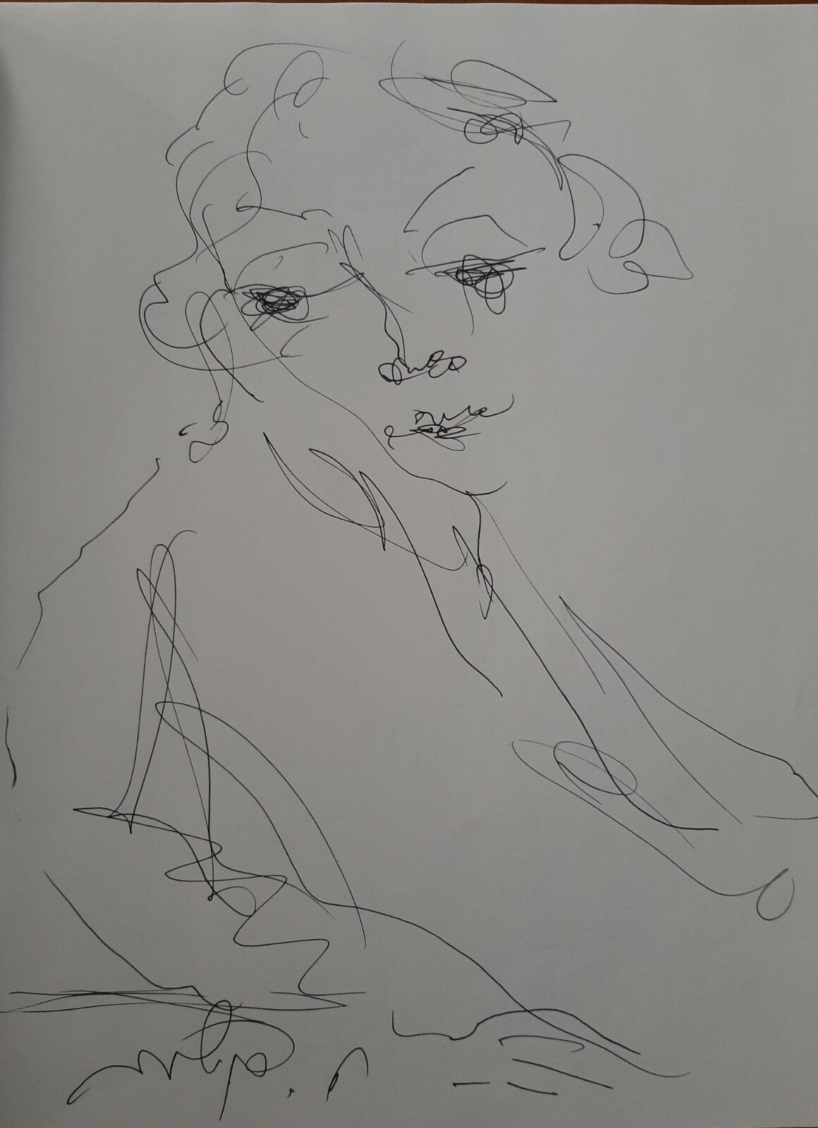 MOSHE BERNSTEIN (1920-2006), Ink on Paper, Self Portrait, Signed | eBay