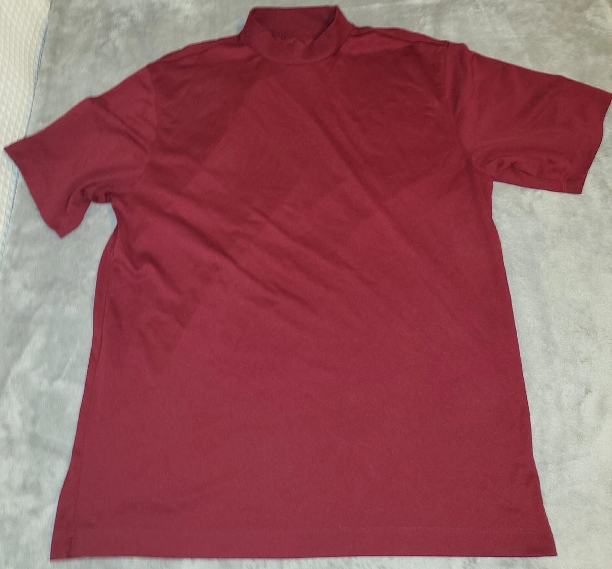 red nike mock turtleneck golf