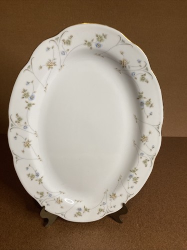 Mikasa "Home Beautiful" Briarwood ME212 blue/peach/gold floral Serving Platter - Picture 11 of 12