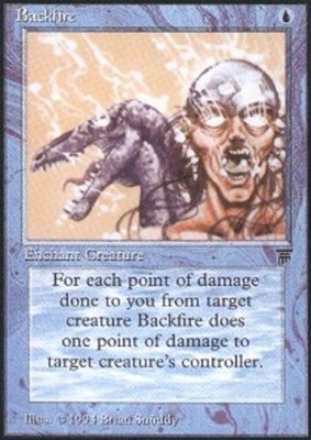 1x Backfire Light Play, English Legends MTG Magic
