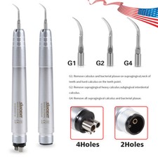 NSK Style Dental Ultrasonic Air Perio Scaler Handpiece Hygienist 2/4Hole 3 Tips