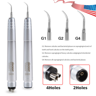 NSK Style Dental Ultrasonic Air Perio Scaler Handpiece Hygienist 2/4Hole 3*Tips