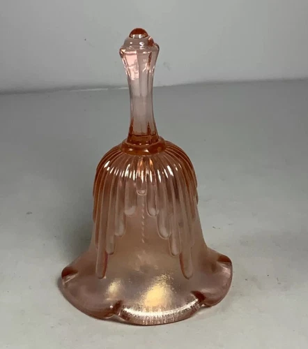 Fenton Faberge Pink Carnival Glass Bell 4.5 in.