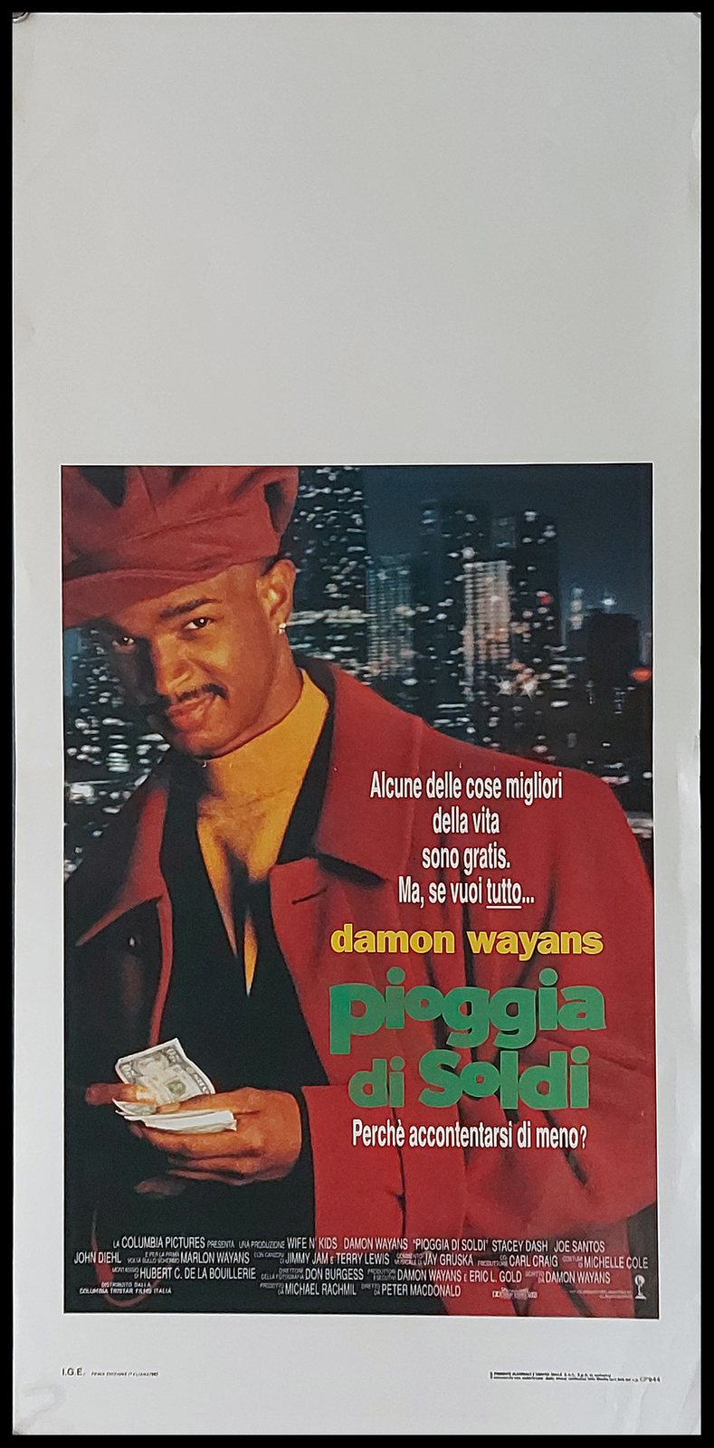 Locandina originale film Pioggia di soldi (1992) - Regia di Peter MacDonald