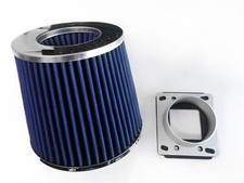 BLUE Intake Filter + MAF Adapter For 86-92 Toyota Supra 3.0L V6 ( Non-Turbo)
