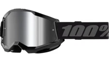 NEW 100% 50028-00013 Strata 2 Goggle - Black/Silver Mirror - MOTORCYCLE/OFFROAD