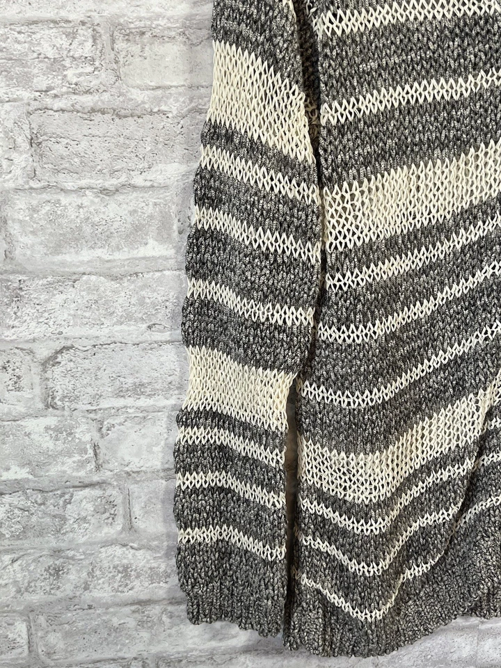 Cárdigan suéter RAG & BONE tejido suelto gris/crema mezcla de lino botón delantero pequeño Foto 4 de 4