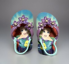 NEW Disney Little Mermaid Toddler Girls' Size 5/6 Sling-Back Flip-Flop Sandals