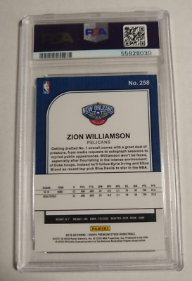 2019 ヴァイスシュヴァルツ FRB リアス PSA 9 2019 Hoops Premium Stock Zion Williamson PSA Mint 9 #258 Pelicans