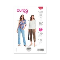 Burda 5900 Jersey Top Misses NäHen Muster GrößEn 8 - 18 FäHigkeit: Super Einfach