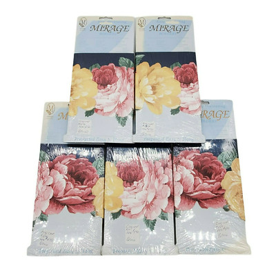 25 yards Brewster Mirage Wall Border pre-pasted Roses yellow red garden flowers