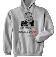 Ernest Hemingway - Cotton Grey Hoodie Ernest Hemingway - Cotton Grey Hoodie