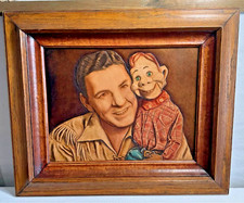 BUFFALO BOB With  HOWDY DOODY Leather Bas- relief Portrait By RP Kidd Original