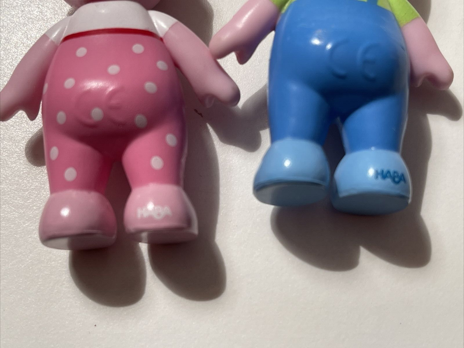 HABA Little Friends Babies Marie & Max 2.5" Twin Baby Dollhouse Toy Figures LOT2