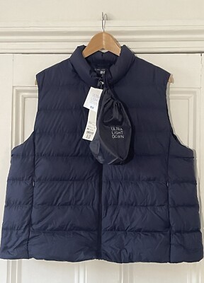 Uniqlo Ultra Light Women s Navy Blue Down Gilet Body Warmer 2XL XXL UK 18 EU 46