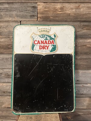Vintage Canada Dry Sign Advertising Menu Board Chalkboard Ginger Ale Canada Dry