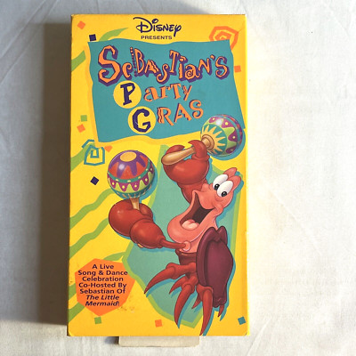 Sebastian s Party Gras VHS Disney Music Children Vintage 1992