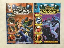 2x Rob Zombie SPOOKSHOW comic # 1 & 5 ~ J Scott Campbell COVER ~ 2003 ~ SEXXXY !