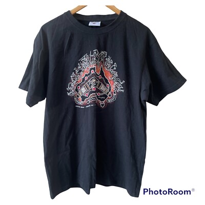Gooses Australia T-shirt Danny Eastwood Black Aboriginal Art Men s XL
