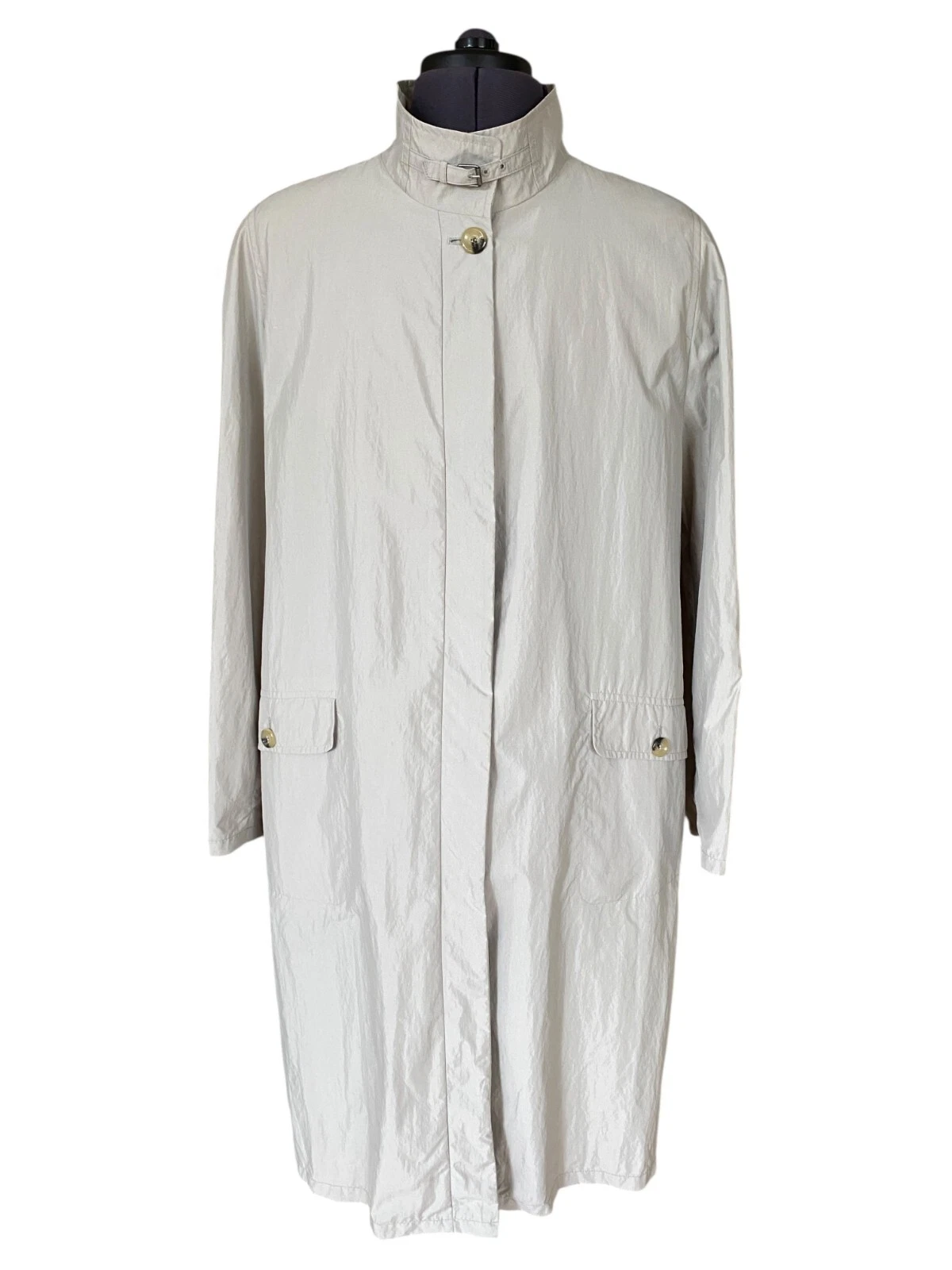 OFF WHITE Impermeabile Schneiders Salzburg ALLEGRA bianco sporco lungo idrorepellente donna UK22