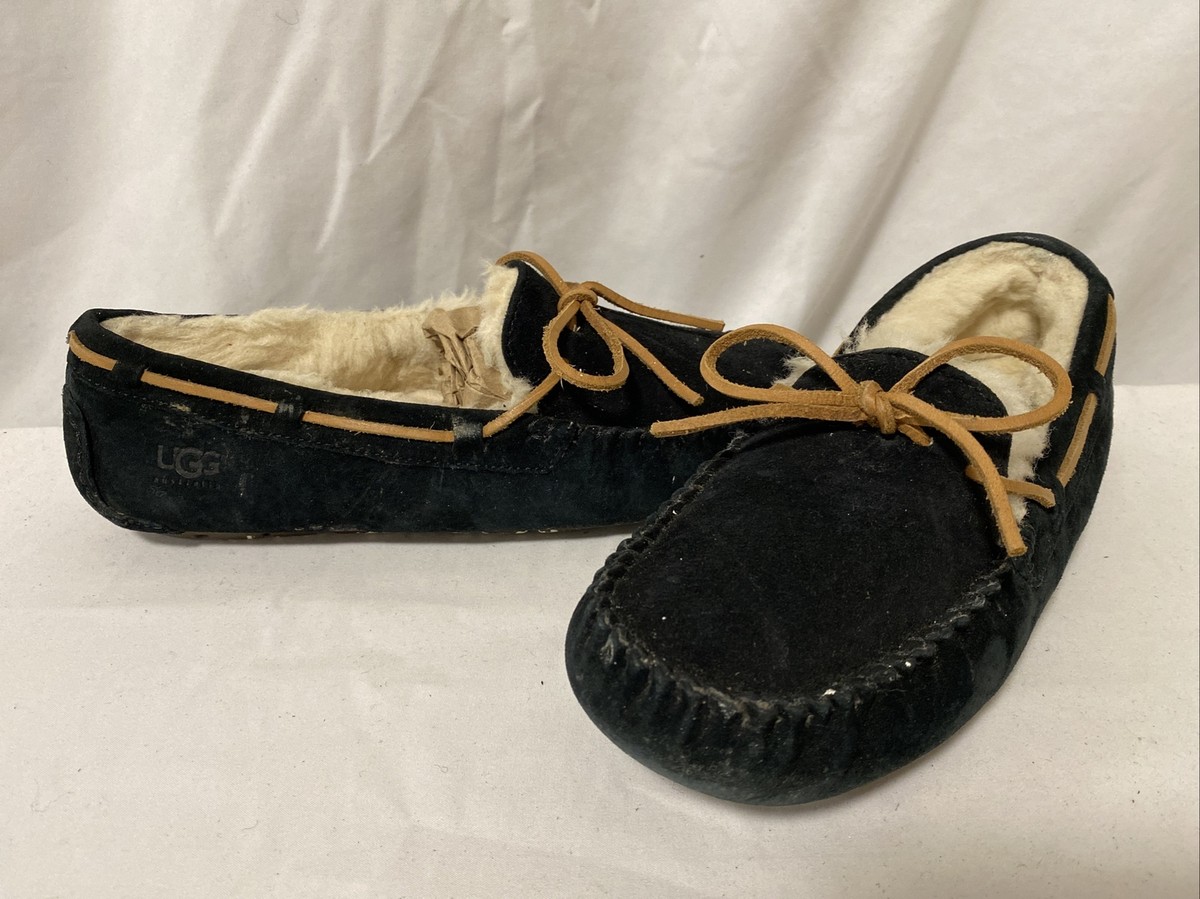 UGG Women's Dakota 5612 Lace up Moccasin Slippers Size Black EUR