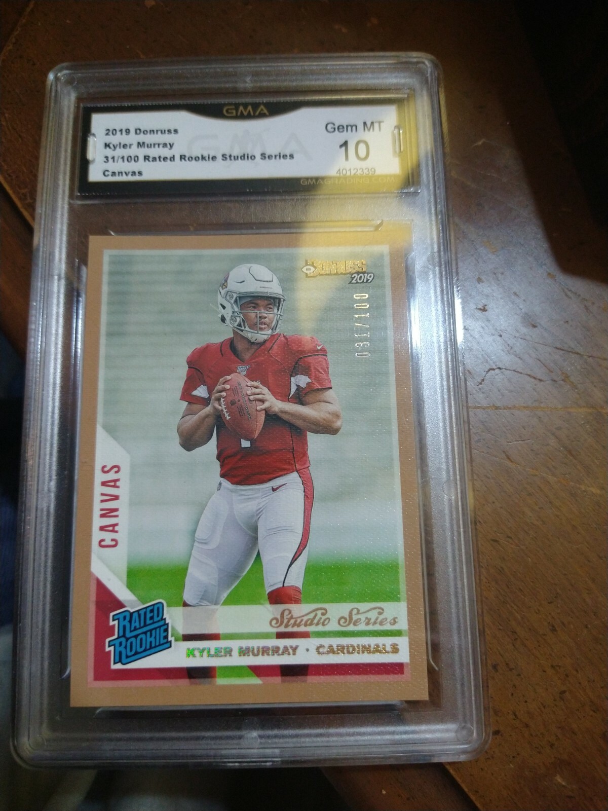 KYLER MURRAY /100 RC 2019 Donruss Rated Rookie Canvas Studio Series Gem Mint 10
