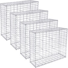 Gabione Steinkorb Mauersteinkorb Wand Drahtkorb Gabionen 100 x80x30 cm SONGMICS 