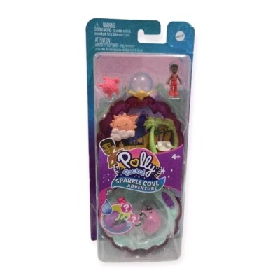 Polly Pocket Compact Sparkle Cove Adventure Dolphin Playset Swimming New Mattel