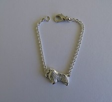 Small Silver Sheltie/Sheepdog Standing Study Bracelet