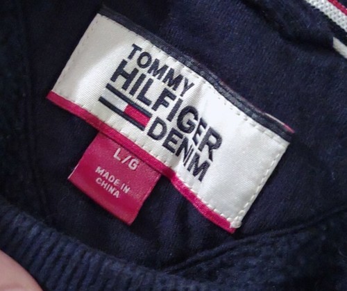 Vtg Tommy Hilfiger Denim Sweatshirt Men's SZ L, Vtg Tommy Hilfiger Winter Shirt - Picture 12 of 12