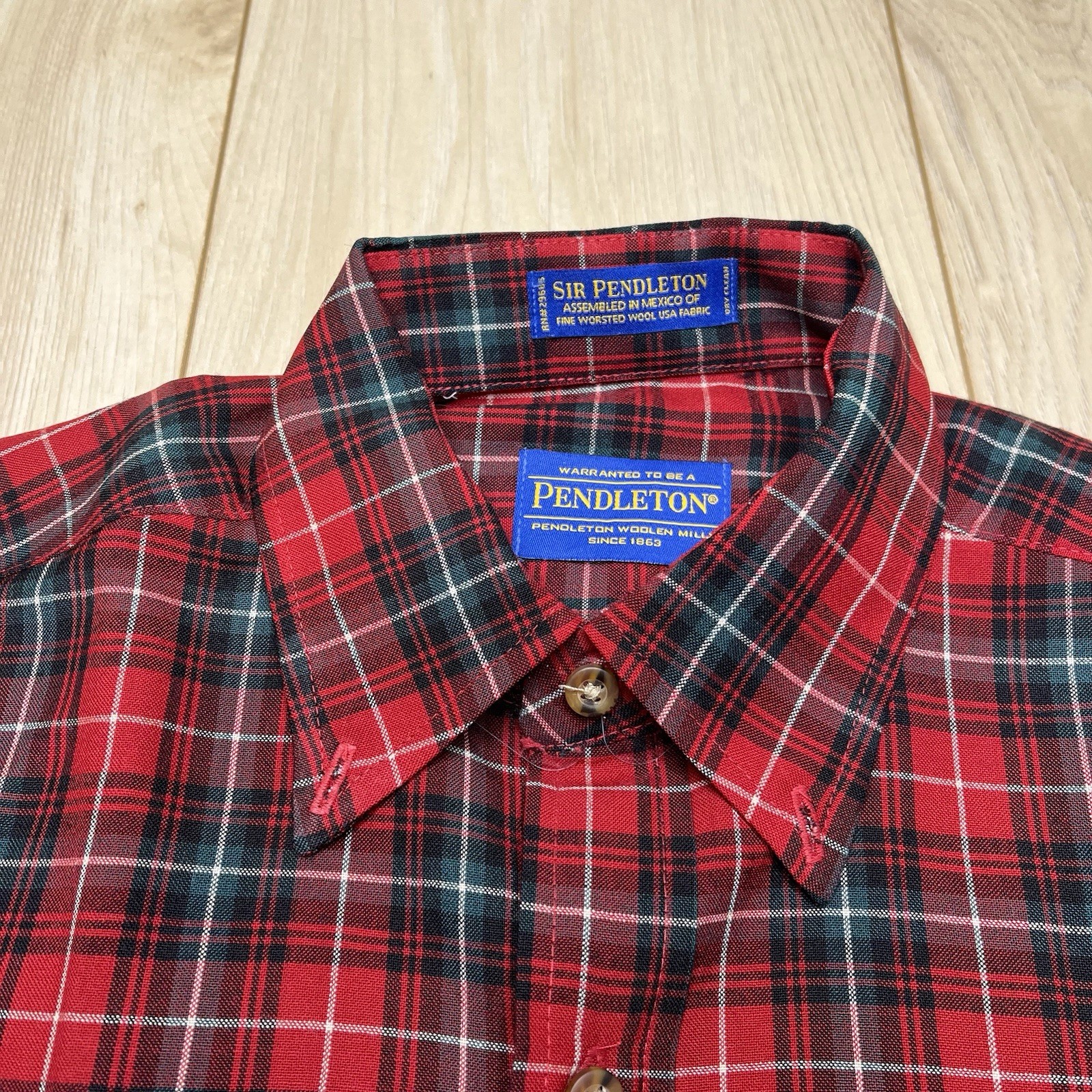 Pendleton Button Shirt Worsted Wool Plaid O'Neill… - image 6