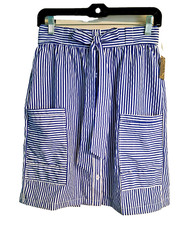 Upcycle Vintage Style Striped Apron w/Pockets